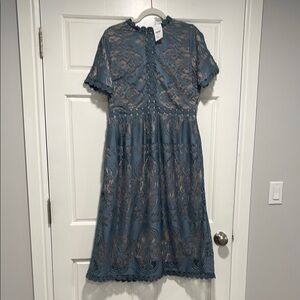 Bohme Blue/teal Lace Dress